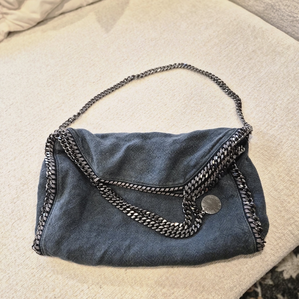 Stella Denim Chain Tote Falabella
